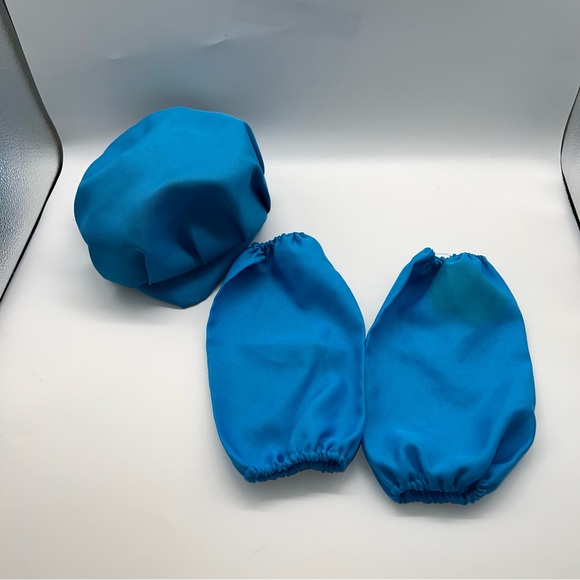 Childrens Apron With Hats & Protective Sleeves Blue - Picture 8 of 12